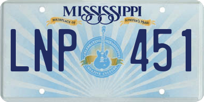 MS license plate LNP451