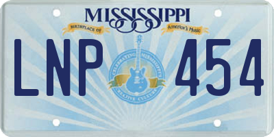 MS license plate LNP454