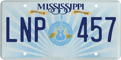 MS license plate LNP457