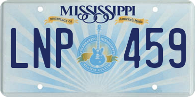 MS license plate LNP459