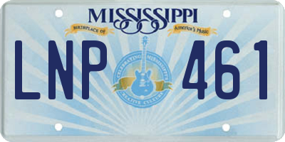 MS license plate LNP461
