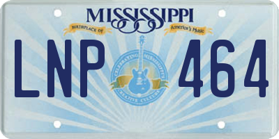 MS license plate LNP464