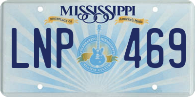MS license plate LNP469