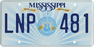 MS license plate LNP481
