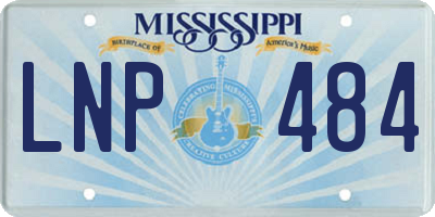 MS license plate LNP484