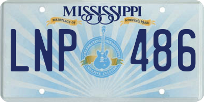 MS license plate LNP486