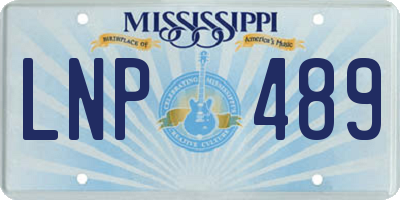 MS license plate LNP489