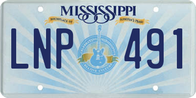 MS license plate LNP491