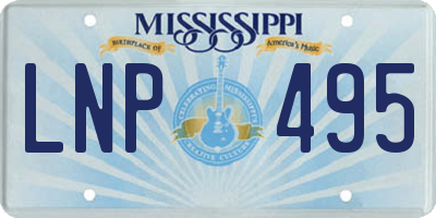 MS license plate LNP495