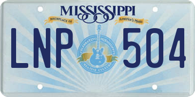 MS license plate LNP504
