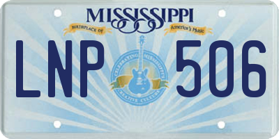 MS license plate LNP506