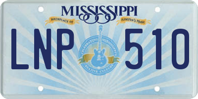 MS license plate LNP510