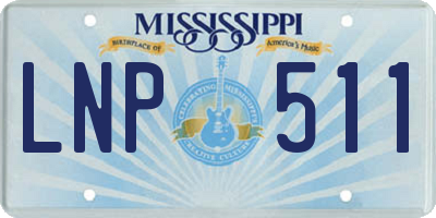 MS license plate LNP511