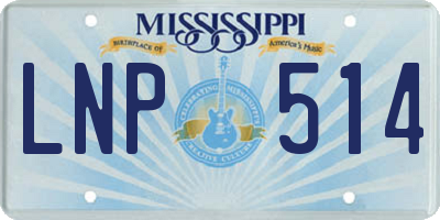 MS license plate LNP514