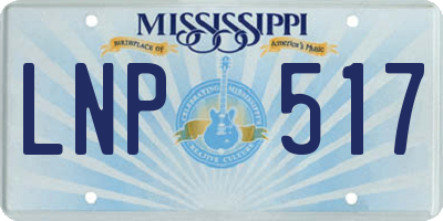 MS license plate LNP517