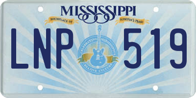 MS license plate LNP519