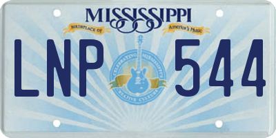 MS license plate LNP544