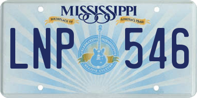MS license plate LNP546