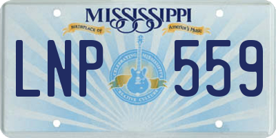 MS license plate LNP559