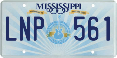 MS license plate LNP561