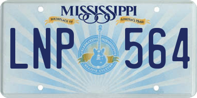 MS license plate LNP564