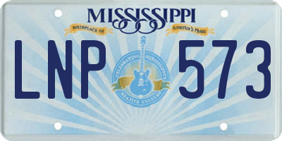 MS license plate LNP573