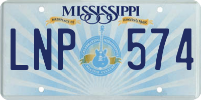 MS license plate LNP574