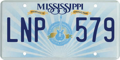 MS license plate LNP579