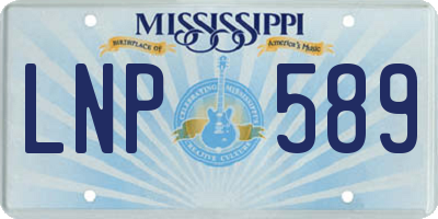 MS license plate LNP589