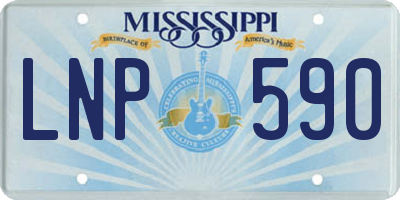 MS license plate LNP590