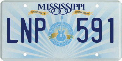 MS license plate LNP591