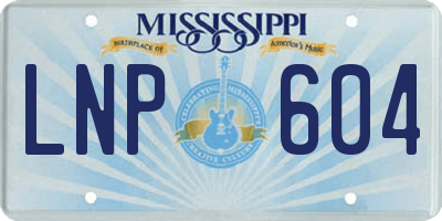 MS license plate LNP604