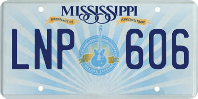 MS license plate LNP606