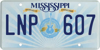 MS license plate LNP607