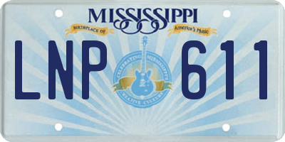 MS license plate LNP611
