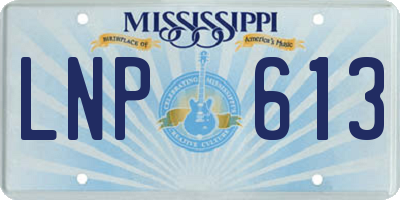 MS license plate LNP613