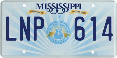 MS license plate LNP614