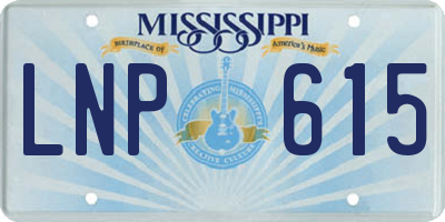 MS license plate LNP615