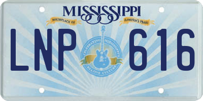 MS license plate LNP616