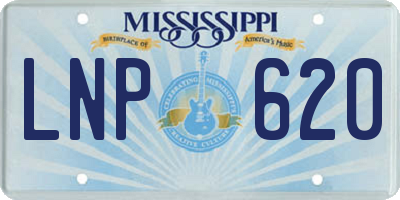 MS license plate LNP620