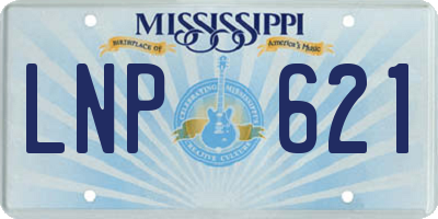 MS license plate LNP621