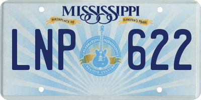 MS license plate LNP622