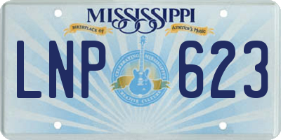 MS license plate LNP623