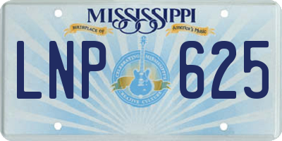 MS license plate LNP625