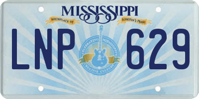 MS license plate LNP629
