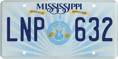 MS license plate LNP632