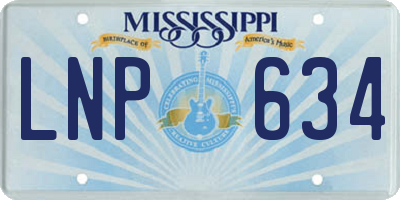 MS license plate LNP634