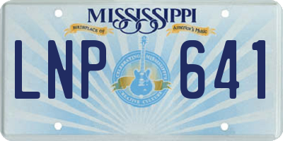 MS license plate LNP641