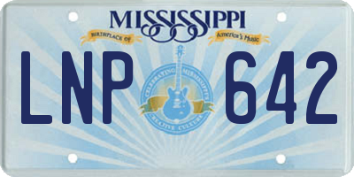 MS license plate LNP642