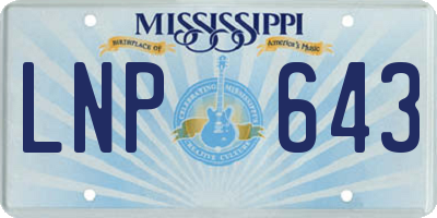 MS license plate LNP643